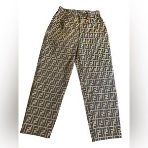 FENDI ZUCCA PANTS POLYESTER,COTTON SIZE M 🌟AUTHENTIC 🌟